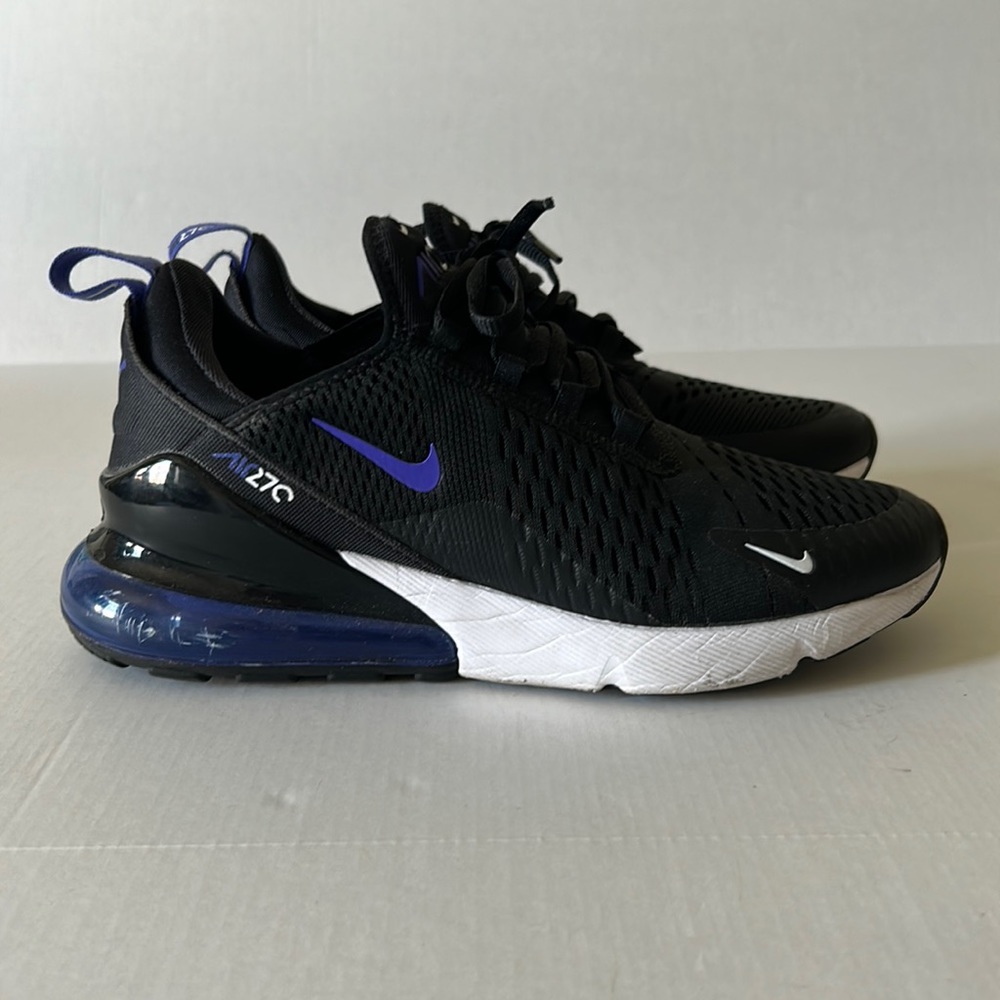 Men’s Nike Air Max 270 Black Persion Violet Sneakers Size 8.5